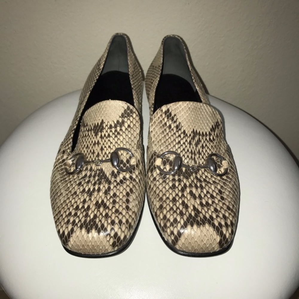GUCCI JORDAAN SNAKESKIN LOAFER
